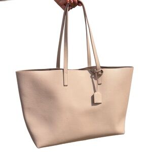 Saint Laurent Light Pink Leather Tote